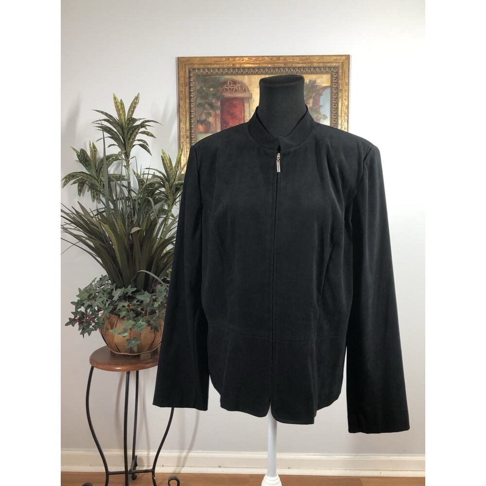 JM Collection Women Plus BlackJacket 18 Long Sleeve Clueless Preppy Office Siren